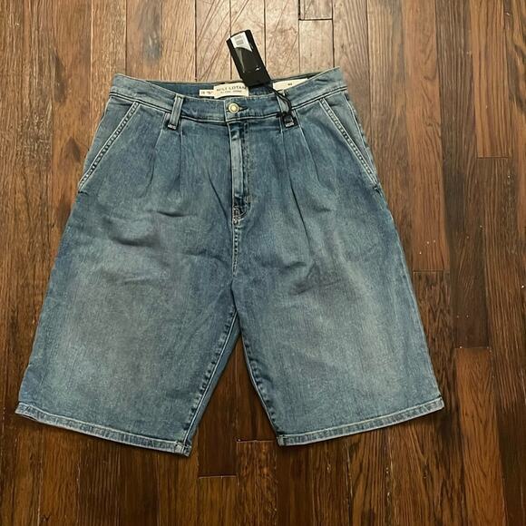 NILI LOTAN high waisted long denim shorts size 29 retails $350 new - Picture 4 of 14